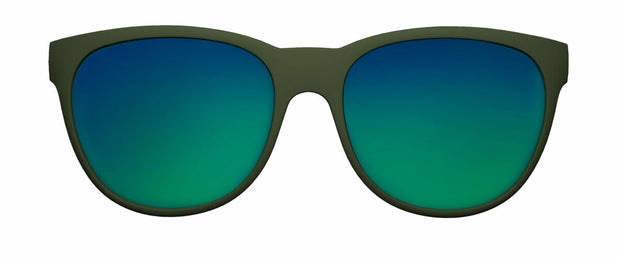 KOO Cosmo Sunglasses Olive Green Matt - Green Mirror