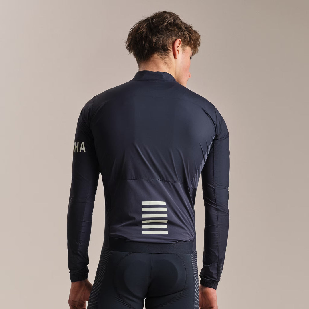 Rapha Men's Pro Team Lightweight Wind Jacket Carbon/White | Maats