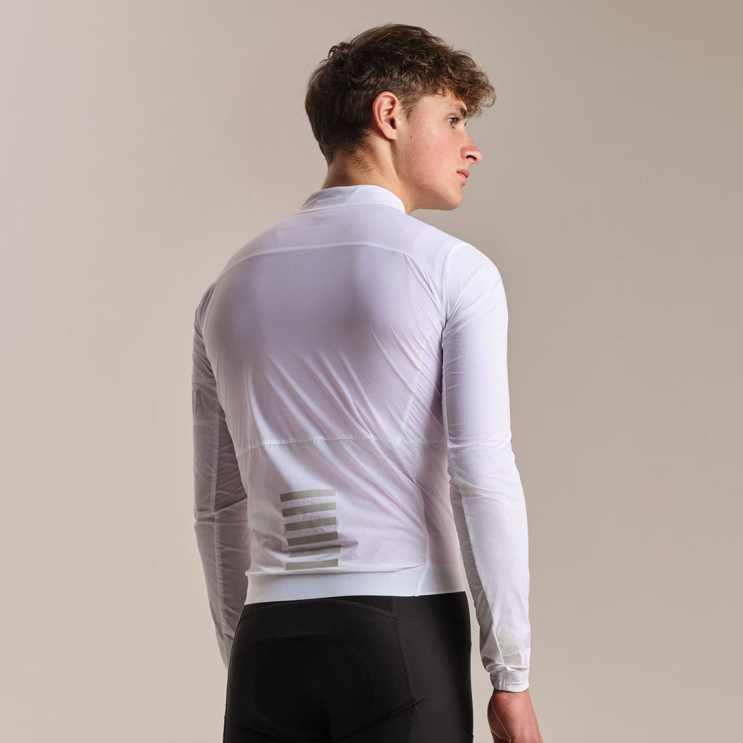 Rapha Men's Pro Team Lightweight Wind Jacket White/Silver | Maats