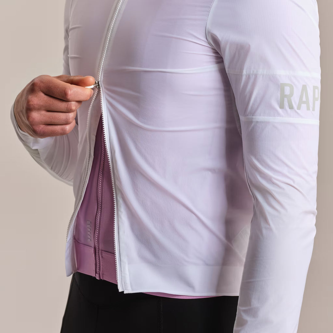 Rapha Men's Pro Team Lightweight Wind Jacket White/Silver | Maats