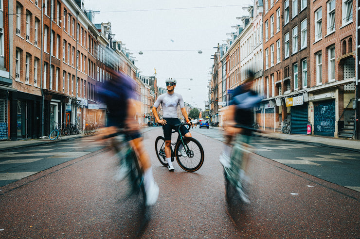 Maats Amsterdam Men's Jersey Navy/Off-White - Maats Cycling Culture