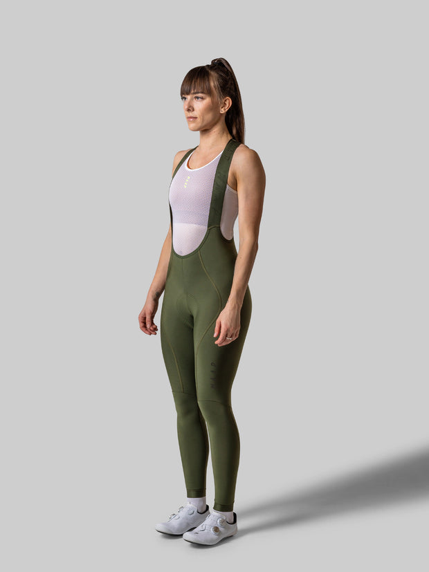MAAP Team EVO Women's Thermal Bib Tights Bronze Green MAAP