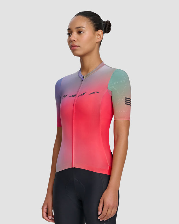 MAAP Blurred Out Pro Hex Women's Jersey 2.0 Red Mix