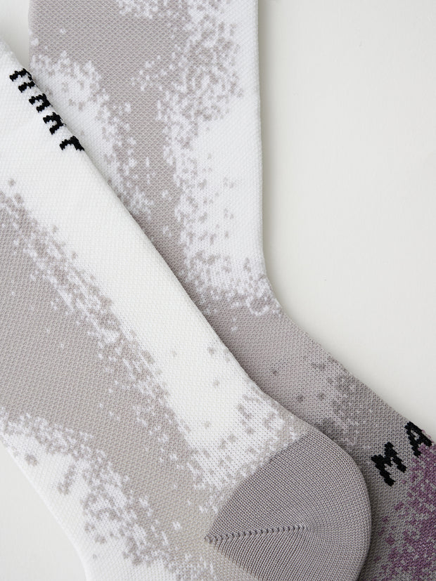 MAAP Blurred Out Socks White Mix - Maats Cycling Culture