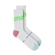 MAAP Training Socks White/Fluoro Green