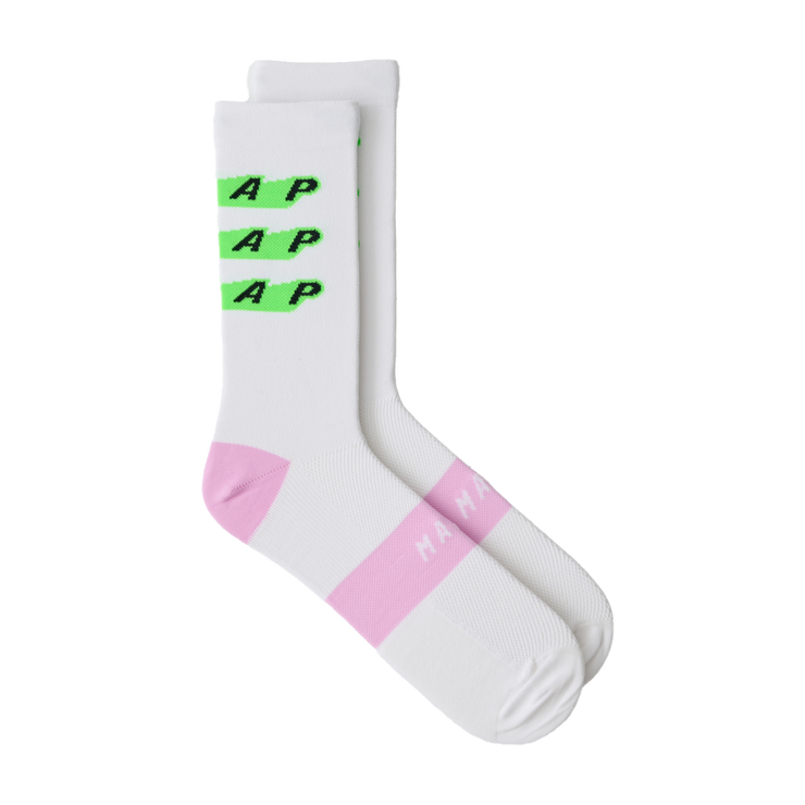 MAAP Evade X Socks White/Fluoro Green