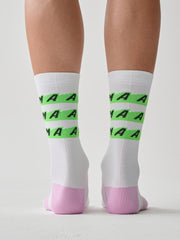 MAAP Evade X Socks White/Fluoro Green