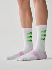 MAAP Evade X Socks White/Fluoro Green