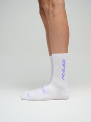 MAAP Emerge Socks White/Fluoro Purple