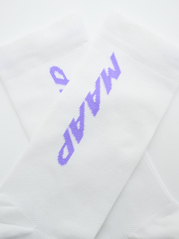 MAAP Emerge Socks White/Fluoro Purple