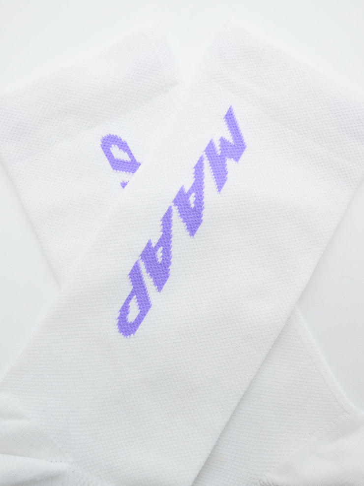 MAAP Emerge Socks White/Fluoro Purple