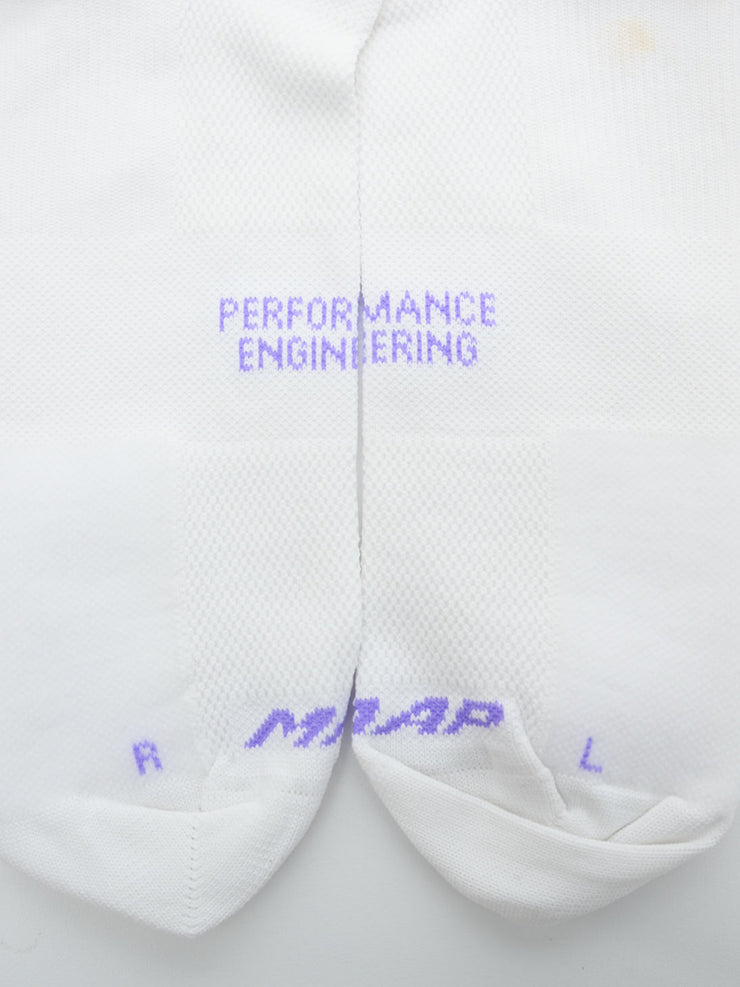 MAAP Emerge Socks White/Fluoro Purple