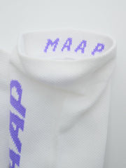 MAAP Emerge Socks White/Fluoro Purple