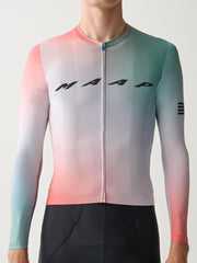 MAAP Blurred Out Pro Hex Men's Longsleeve Jersey Flame Mix - Maats Cycling Culture