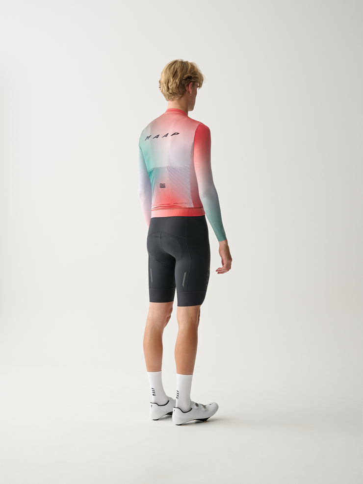 MAAP Blurred Out Pro Hex Men's Longsleeve Jersey Flame Mix - Maats Cycling Culture