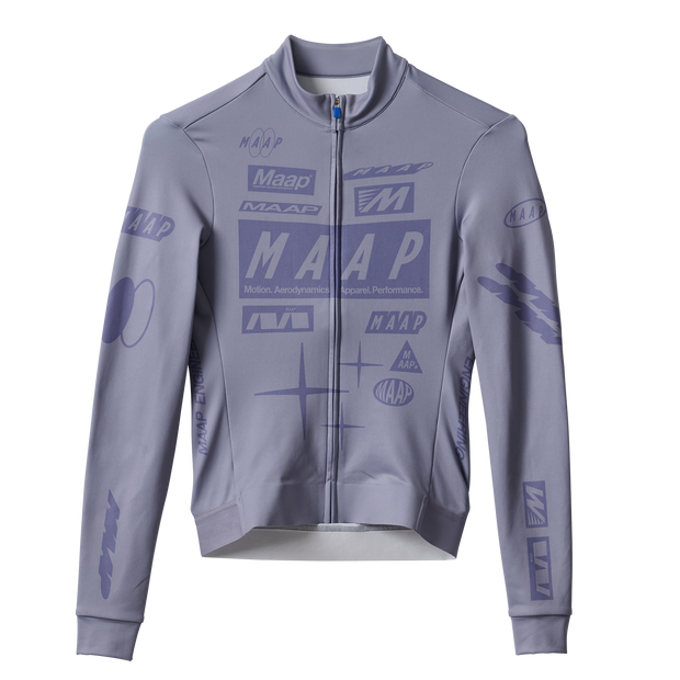 MAAP Drome Men's Thermal Longsleeve Jersey  Silver Bullet