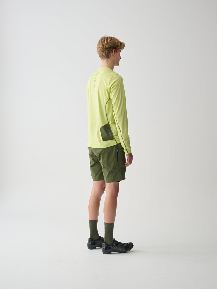 MAAP Alt_Road Men's Longsleeve Tech Tee Shadow Lime - Maats Cycling Culture