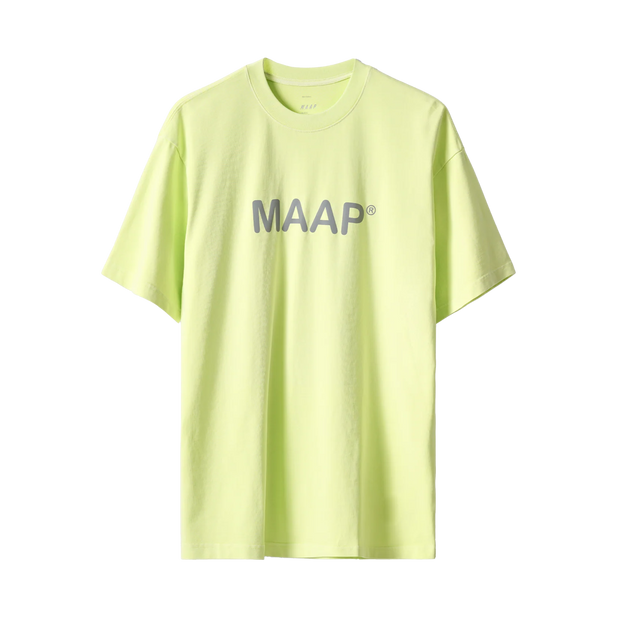 MAAP Essentials Text Tee Shadow Lime