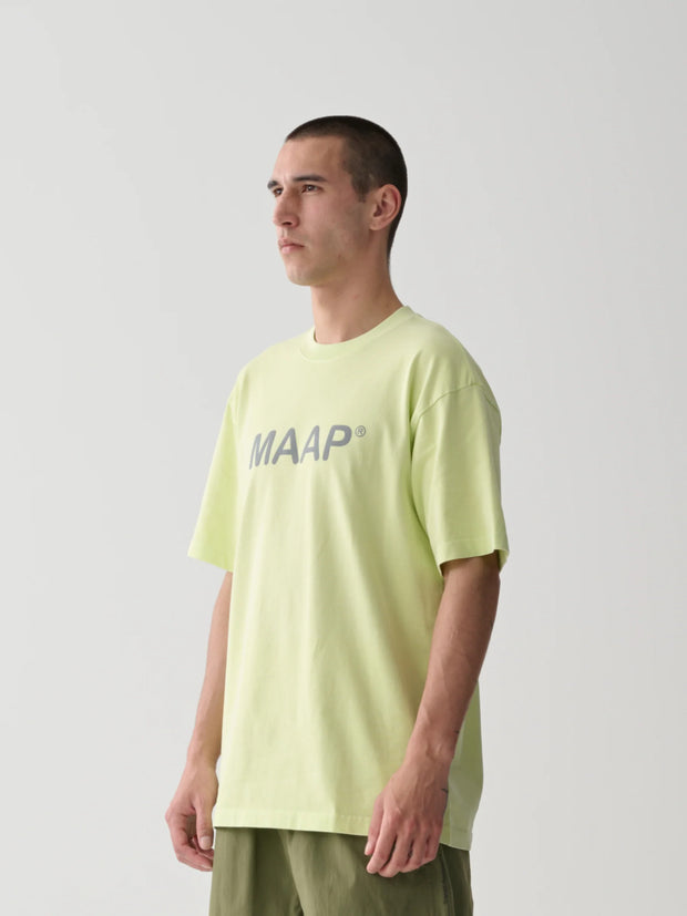 MAAP Essentials Text Tee Shadow Lime