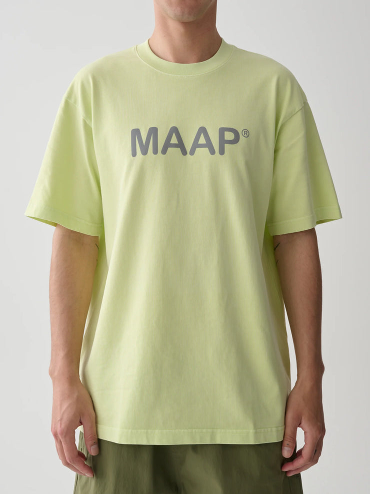 MAAP Essentials Text Tee Shadow Lime