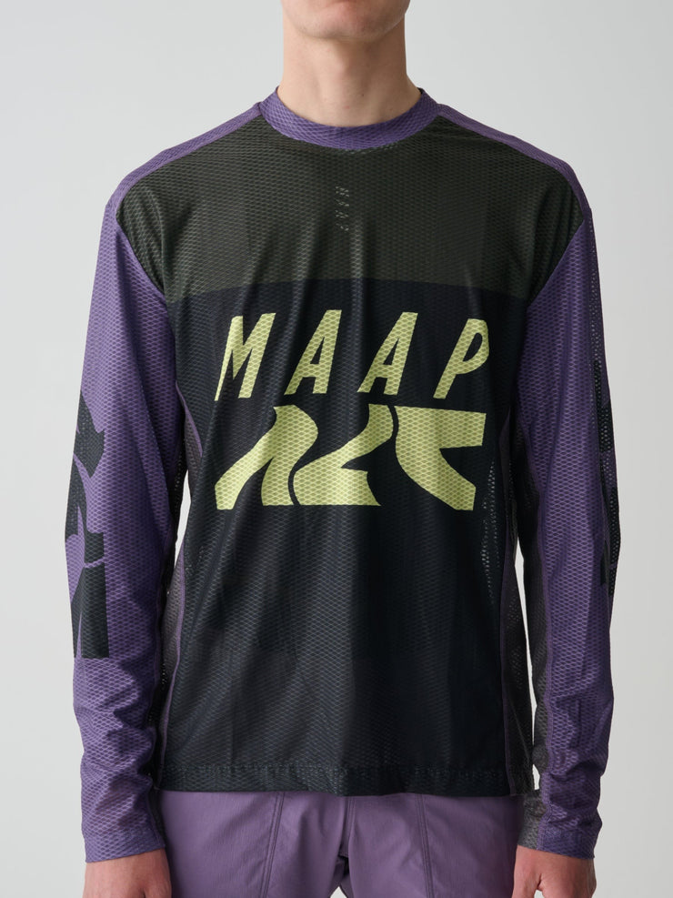 MAAP Alt_Road Men's Longsleeve Mesh Tee Black/Agate - Maats Cycling Culture