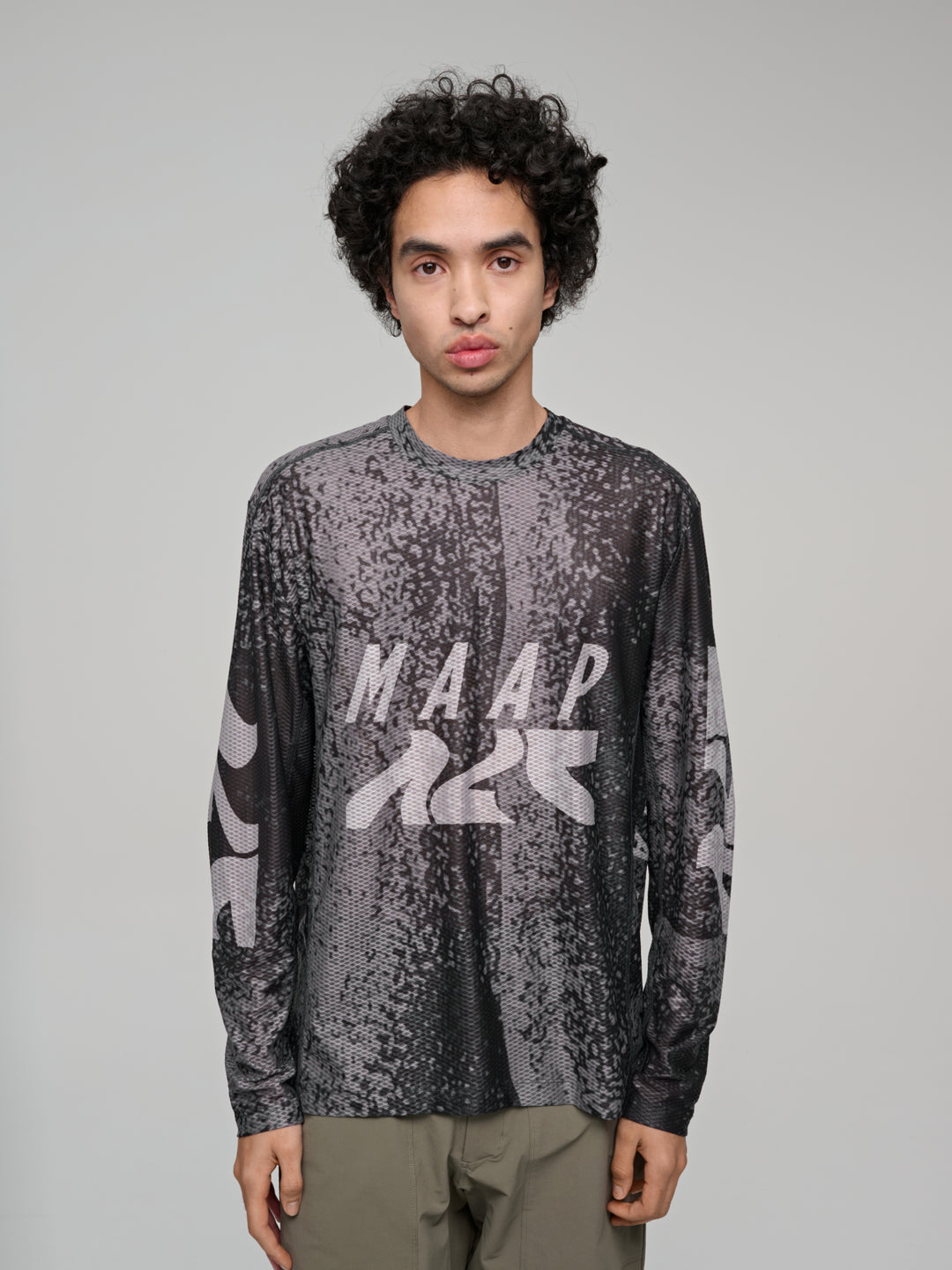 MAAP Alt_Road Men's Mesh Longsleeve Tee Silver/Black | Maats.cc