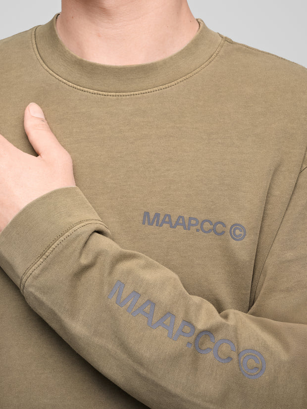 MAAP Essentials CC Long Sleeve Tee Silver Sage