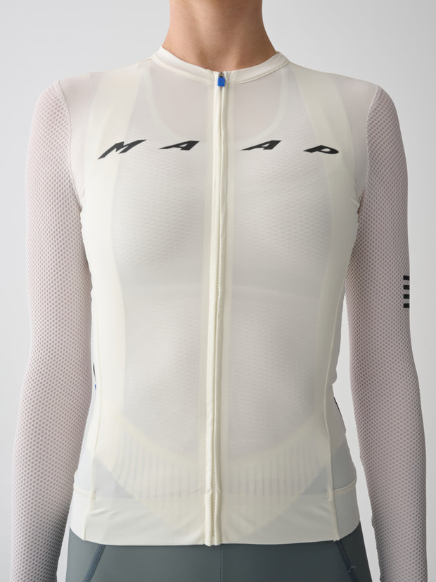 MAAP Evade Pro Base Women's Longsleeve Jersey 2.0 Chalk - Maats Cycling Culture