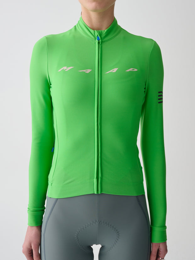 MAAP Evade Women's Thermal Longsleeve Jersey 2.0 Limedrop - Maats Cycling Culture