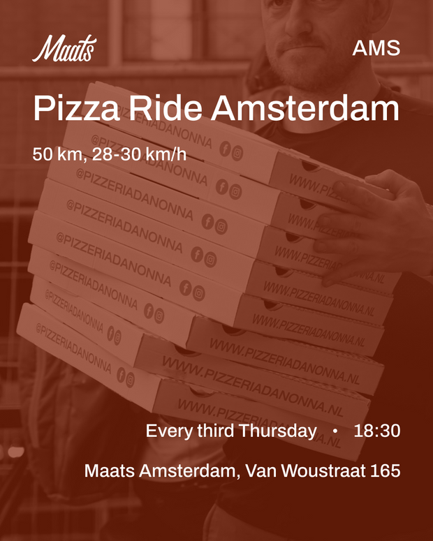 Maats Pizza Ride Amsterdam - Thu 29 May