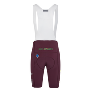 PNS Solitude Men's Logo Bib Shorts Burgundy