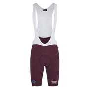 PNS Solitude Men's Logo Bib Shorts Burgundy