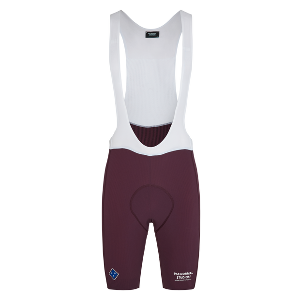 PNS Solitude Men's Logo Bib Shorts Burgundy - Maats Cycling Culture