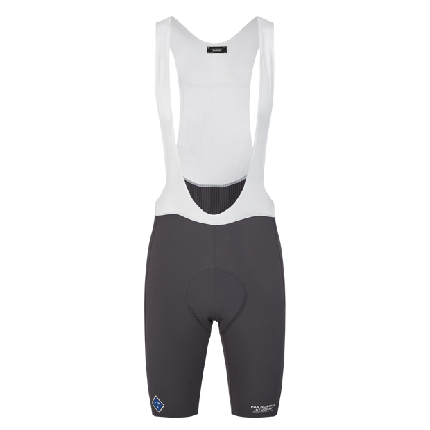 PNS Solitude Men's Logo Bib Shorts Deep Grey Pas Normal Studios