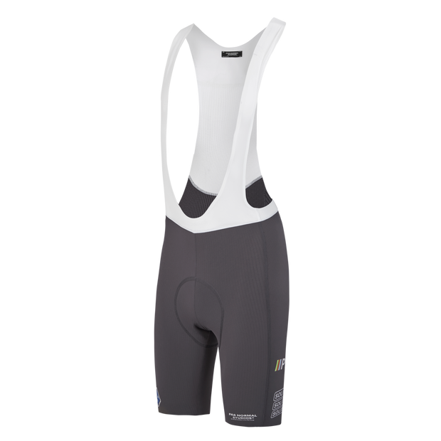 PNS Solitude Men's Logo Bib Shorts Deep Grey Pas Normal Studios