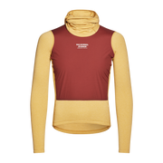 PNS Men's Thermal Hooded Longsleeve Windproof Baselayer Camel/Maroon