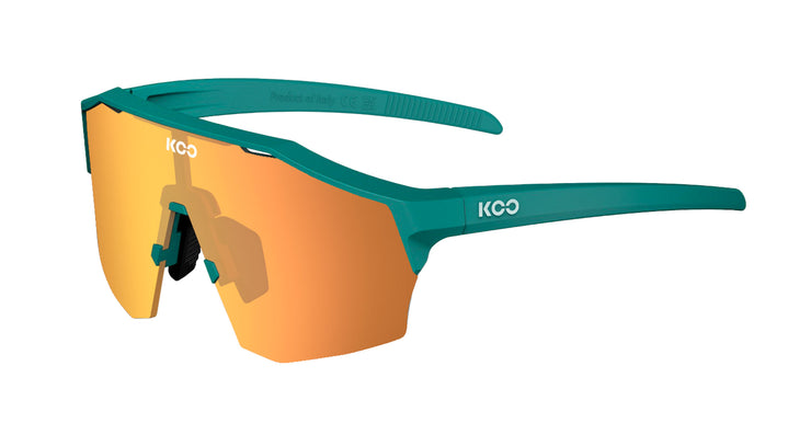 KOO Alibi Sunglasses Persian Green Matt - Orange Mirror