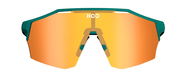 KOO Alibi Sunglasses Persian Green Matt - Orange Mirror