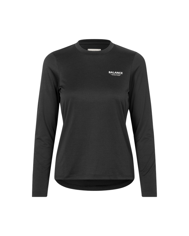 PNS Balance Women's Longsleeve T-shirt Black - Maats Cycling Culture