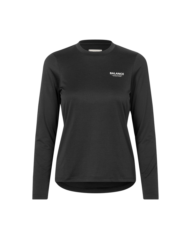 PNS Balance Women's Longsleeve T-shirt Black - Maats Cycling Culture