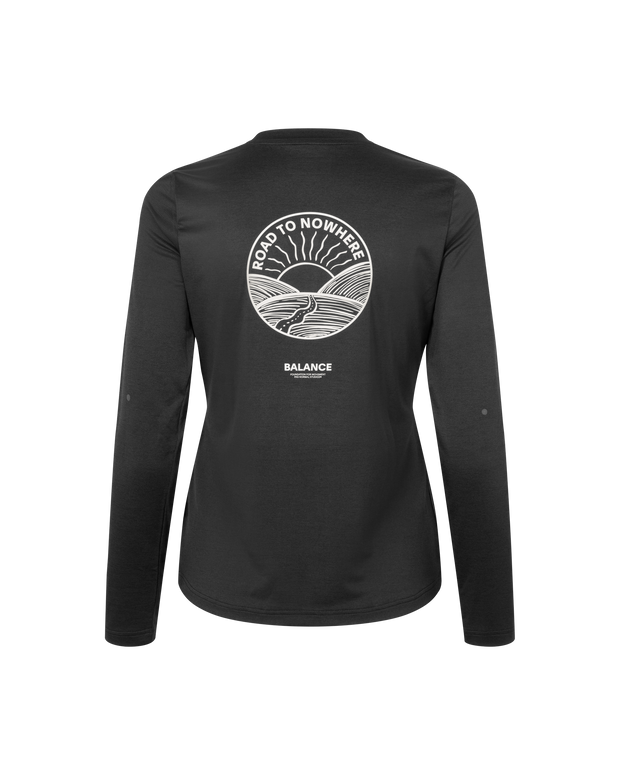 PNS Balance Women's Longsleeve T-shirt Black - Maats Cycling Culture