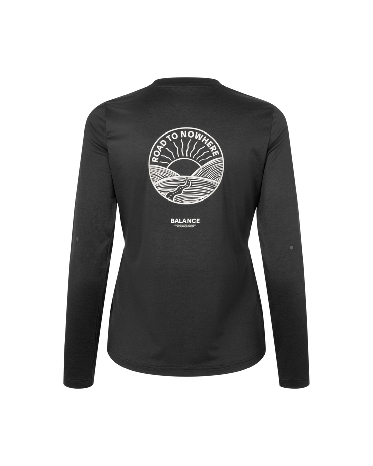 PNS Balance Women's Longsleeve T-shirt Black - Maats Cycling Culture