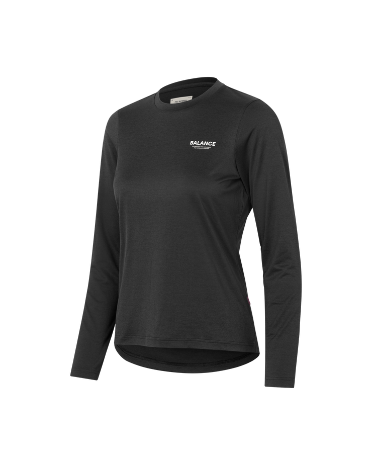 PNS Balance Women's Longsleeve T-shirt Black - Maats Cycling Culture