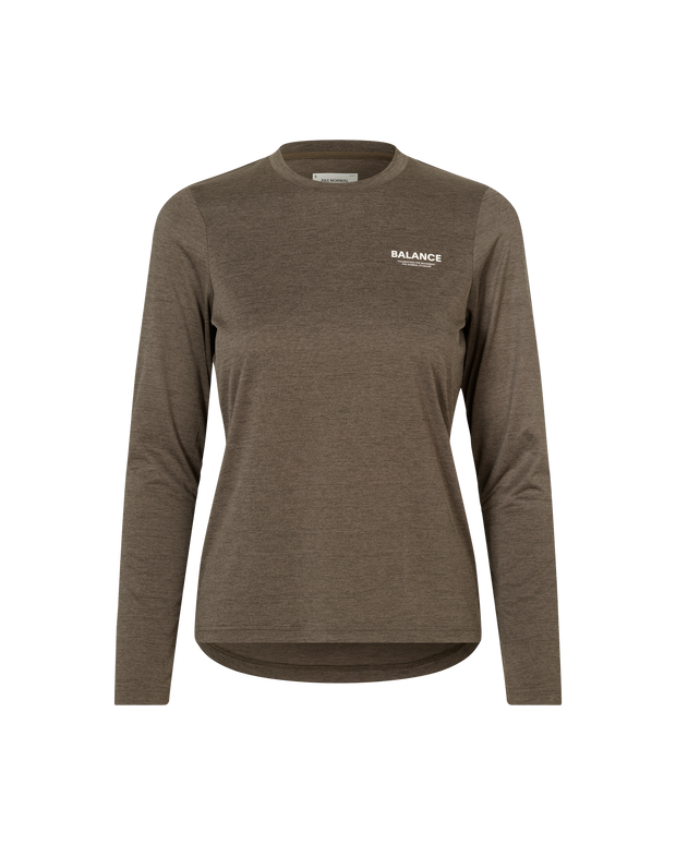 PNS Balance Women's Longsleeve T-shirt Dusty Brown - Maats Cycling Culture