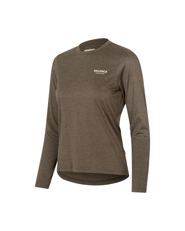 PNS Balance Women's Longsleeve T-shirt Dusty Brown - Maats Cycling Culture