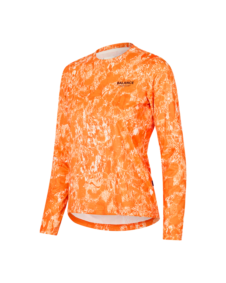 PNS Balance Women's Longsleeve T-shirt Orange AOP - Maats Cycling Culture