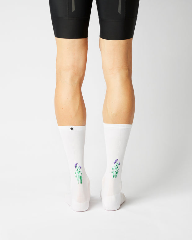 Fingerscrossed Classic Souvenir Enzian Socks White - Maats Cycling Culture