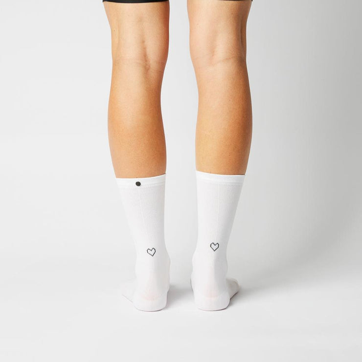 Fingerscrossed Classic Souvenir Heart Socks White