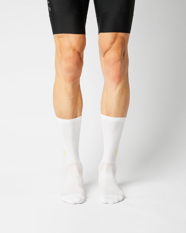 Fingerscrossed Classic Souvenir Sun Socks White - Maats Cycling Culture