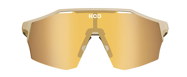 KOO Alibi Sunglasses Sand Matt - Gold Mirror